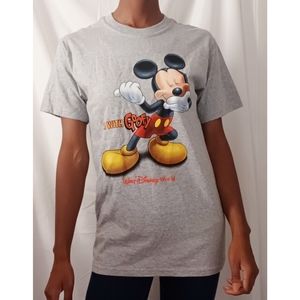 Vintage Disney Mickey I'm with Goofy gray graphic tee 1100